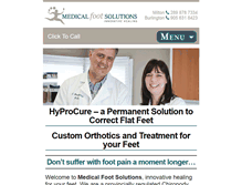 Tablet Screenshot of medicalfootsolutions.com